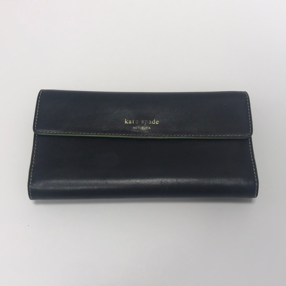 kate spade Handbags - Black & Kelly Green Kate Spade Wallet